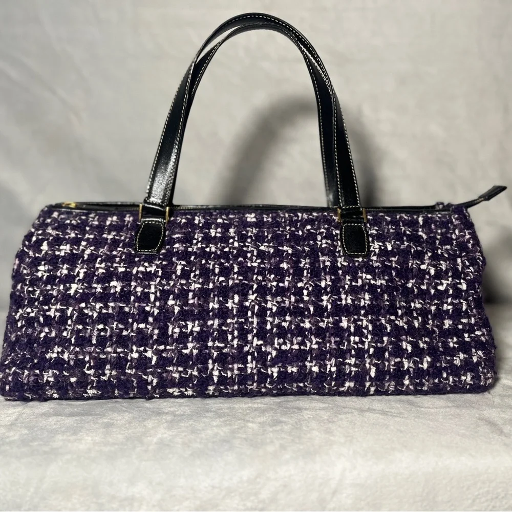 Kate Spade Purple and Black Tweed Shoulder Bag - Picture 1 of 7